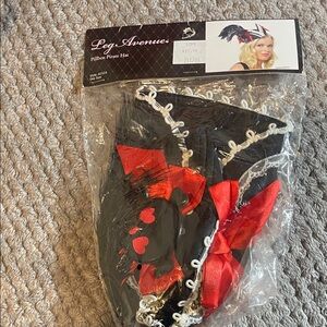 Leg Avenue Black and Red Lace Pirate Hat